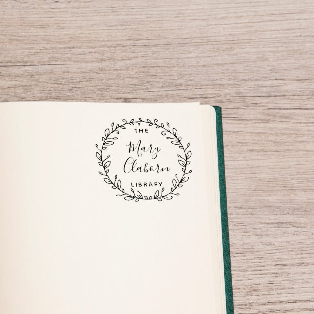 Carimbo Auto Entintado O Nome Personalizado Moderno Deixa Da Biblioteca D (Criador carregado)