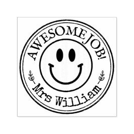 Carimbo Auto Entintado O Professor Sorri Emoji Personalizado