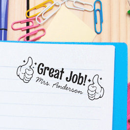 Carimbo Auto Entintado O Trabalho de Excelente de Nome do Professor Perso