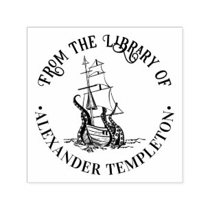 Carimbo Auto Entintado Octopus Emitido Em Torno Do Nome Do Livro Da Bibli