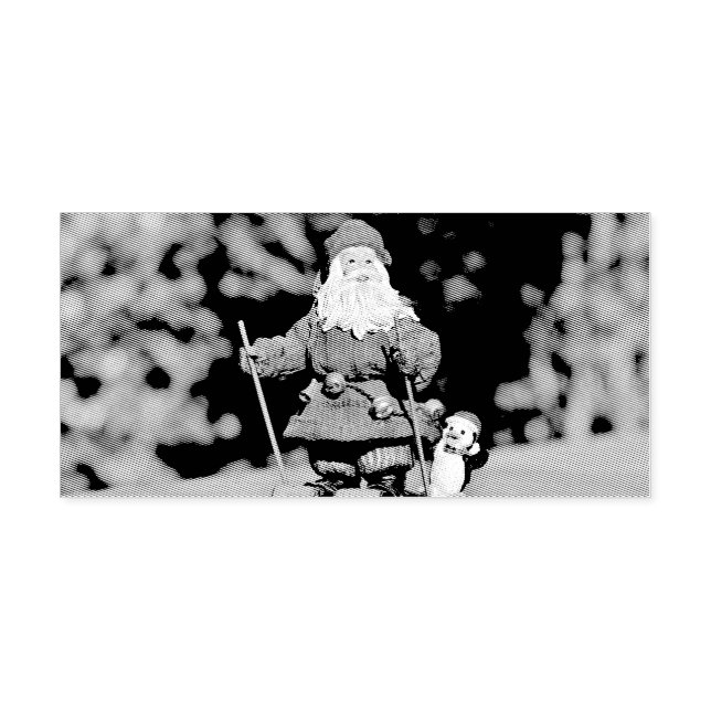 Carimbo Auto Entintado ornamento do Papai Noel (Design)