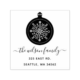 Carimbo Auto Entintado Ornamento Escandinavo Cónico Endereço de Devolução