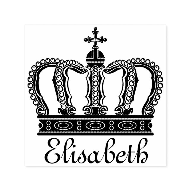 Carimbo Auto Entintado Ouro Real Coroa I + seu traseiro. & ideias (Design)