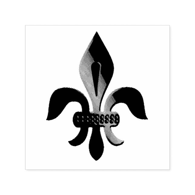 Carimbo Auto Entintado Padrão Fleur-de-lis (Design)