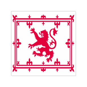 Carimbo Auto Entintado Padrão real da bandeira vermelha do Scottish do