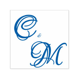 Carimbo Auto Entintado Pale Butter Yellow Soft Blue Floral Wedding