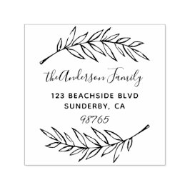 Carimbo Auto Entintado Palm de Script Personalizado Deixa O Endereço De R