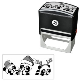 Carimbo Auto Entintado Pandas de Natal