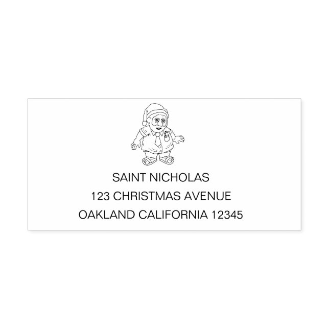 Carimbo Auto Entintado Papai Noel de Sandália (Design)