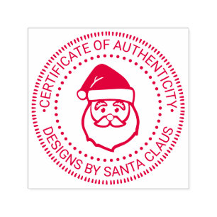 Carimbo Auto Entintado Papai Noel Xmas “Certificado de Autenticidade” #3