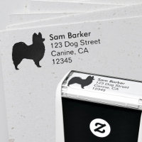Papillon Dog Breed Silhouette Return Address