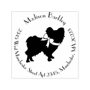 Carimbo Auto Entintado Papillon Dog Puppy