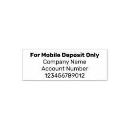 Carimbo Auto Entintado Para Conta e Nome da Empresa Somente Depósito Móve