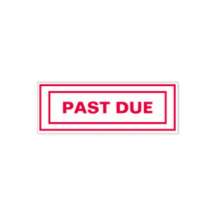 Carimbo Auto Entintado Para contabilidade simples PAST DUE