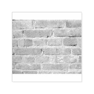 Carimbo Auto Entintado Parede de tijolos antiga com revestimento de desca