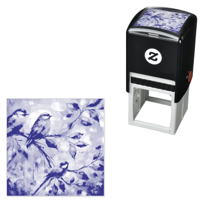 Carimbo Auto Entintado Pássaros Coloridos em Ramos Summertime (In Situ)