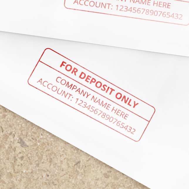 Carimbo Auto Entintado Pelo Banco da Empresa Comercial Exclusivamente Dep (Criador carregado)