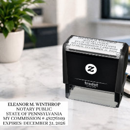 Carimbo Auto Entintado Pennsylvania Notary Public