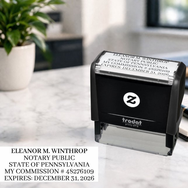 Carimbo Auto Entintado Pennsylvania Notary Public  (Criador carregado)