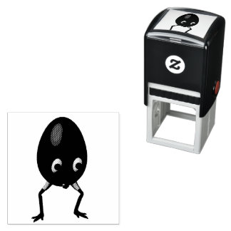 Carimbo Auto Entintado Personagem de Ovo Excêntrico RG & RA Design Fofo