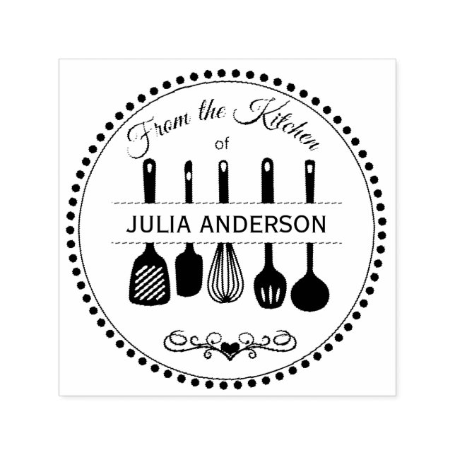 Carimbo Auto Entintado Personalizado da cozinha (Design)