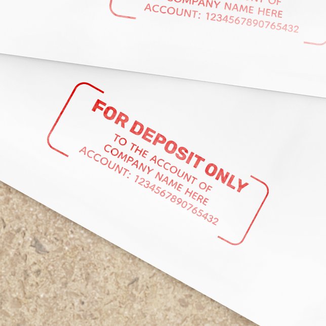 Carimbo Auto Entintado Personalizado Para Número De Conta Somente Deposit (Criador carregado)