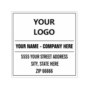 Carimbo Auto Entintado Personalizado Personalizado Logotipo de Endereço