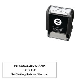 Carimbo Auto Entintado Personalizado Profissional 1,4" x 0,4"