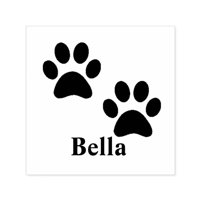 Carimbo Auto Entintado Pet Name Personalizado Dog Cat Paw (Design)