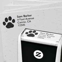Carimbo Auto Entintado Pet Paw Print Return Address Cachorro ou Gato
