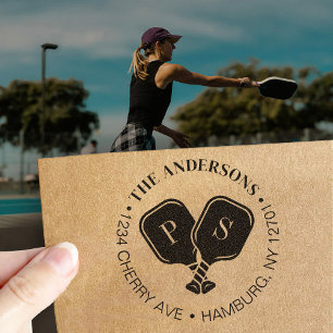 Carimbo Auto Entintado Pickleball A Partida Perfeita Nome Endereço de Dev
