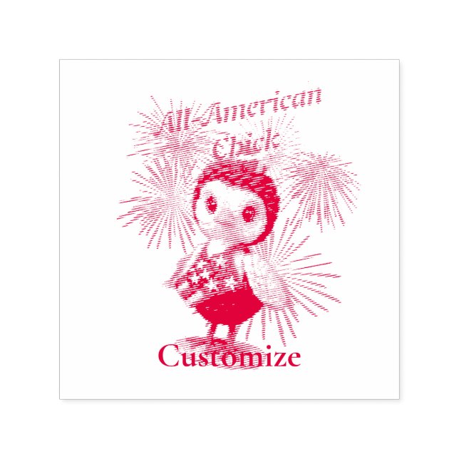 Carimbo Auto Entintado Pintinho All-American Thunder_Cove (Design)