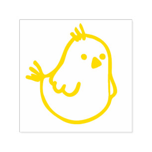 Carimbo Auto Entintado Pintinho pequeno bonito do primavera - pássaro