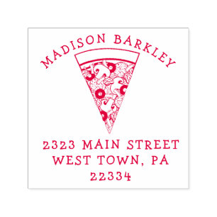 Carimbo Auto Entintado Pizza Super Combo Cubo Kids Devolução Endereço Car