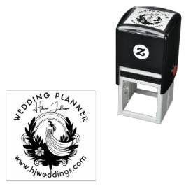 Carimbo Auto Entintado Planejador de Casamento com Logotipo de Motivo Mod