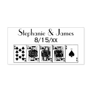 Carimbo Auto Entintado Pôquer Straight Flush Carta de Espadas Carta de Ac