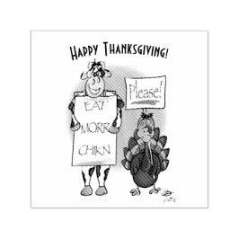 Carimbo Auto Entintado Por favor, Dia de Ação de Graças