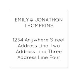 Carimbo Auto Entintado Praça de Endereços de Retorno de Nomes Simples