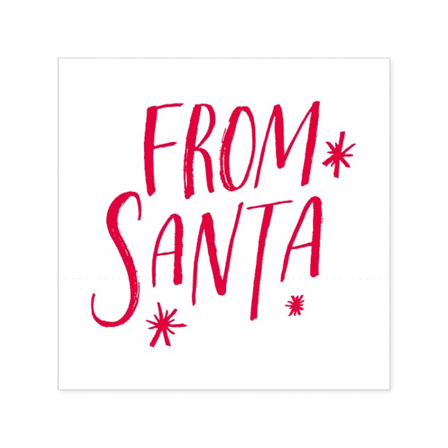 Carimbo Auto Entintado Presente de Natal Empurrado de Papais noeis (Design)