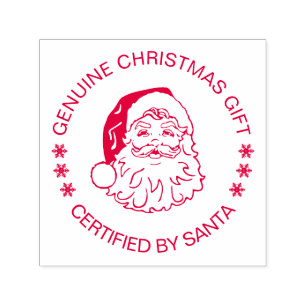 Carimbo Auto Entintado Presente De Natal Genuíno Certificado Por Papais n
