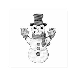 Carimbo Auto Entintado Presentes de Snowman