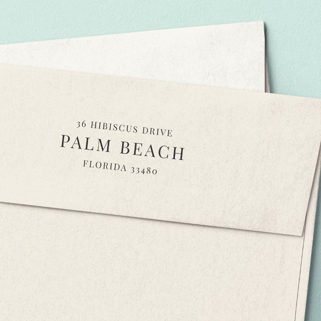 Carimbo Auto Entintado Prestige | Endereço de retorno mínimo clássico (Criador carregado)