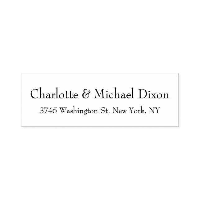 Carimbo Auto Entintado Preto Branco Clássico Elegante Família Estilosa (Design)