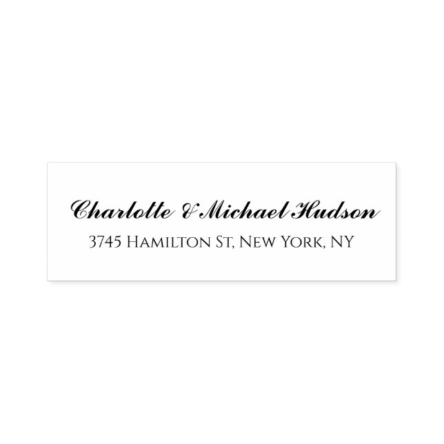 Carimbo Auto Entintado Preto Branco Script Criativo Elegante Família (Design)