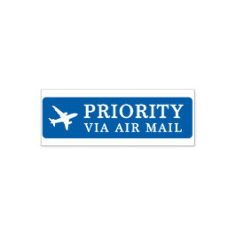 Carimbo Auto Entintado PRIORITY VIA AIR MAIL 飛行機 airplane セルフインキングスタンプ