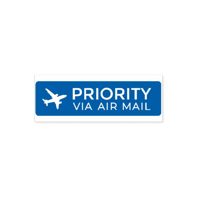 Carimbo Auto Entintado PRIORITY VIA AIR MAIL 飛行機 airplane セルフインキングスタンプ (Design)