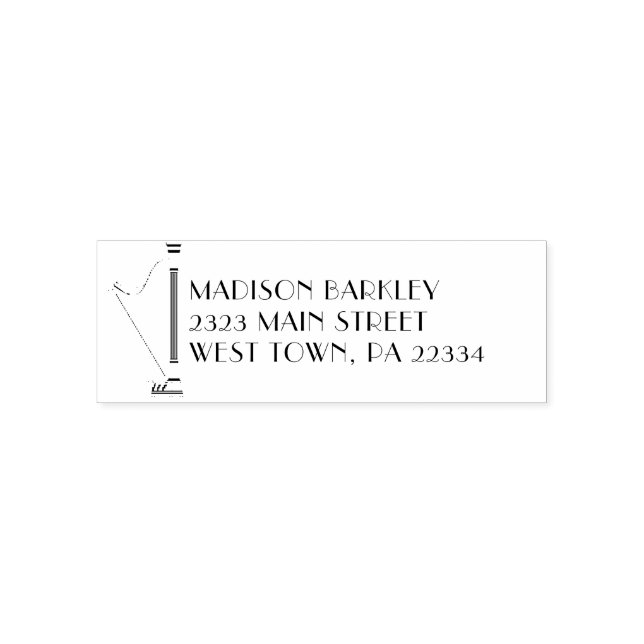 Carimbo Auto Entintado Professor de Música Harp (Design)