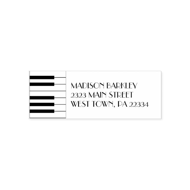 Carimbo Auto Entintado Professor de Música Piano Musical (Design)