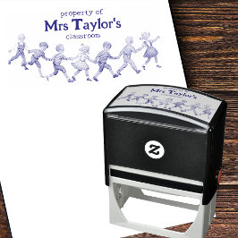 Carimbo Auto Entintado Propriedade do Estilo de Arte da Vintagem da Sala 