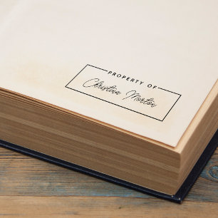 Carimbo Auto Entintado Propriedade Simples do Nome da Escrita à Mão